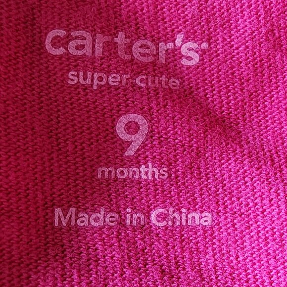 Carters Cute Pink Flowered Outfit Size 9 Months - Picture 5 of 5